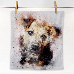 Dog Animal Pet Art Abstract Face Towel by Celenk