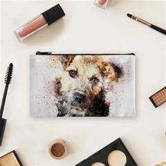 Dog Animal Pet Art Abstract Cosmetic Bag (small)  by Celenk