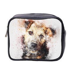 Dog Animal Pet Art Abstract Mini Toiletries Bag 2-side by Celenk