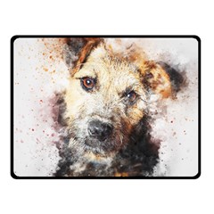 Dog Animal Pet Art Abstract Fleece Blanket (small)