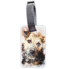 Dog Animal Pet Art Abstract Luggage Tags (two Sides)