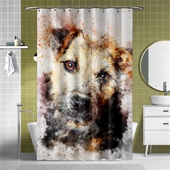 Dog Animal Pet Art Abstract Shower Curtain 48  X 72  (small)  by Celenk