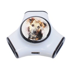 Dog Animal Pet Art Abstract 3-port Usb Hub by Celenk