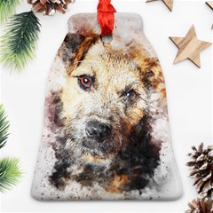 Dog Animal Pet Art Abstract Bell Ornament (two Sides) by Celenk