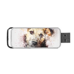 Dog Animal Pet Art Abstract Portable Usb Flash (two Sides) by Celenk