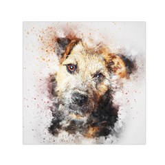 Dog Animal Pet Art Abstract Small Satin Scarf (square)