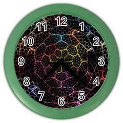 Background Grid Art Abstract Color Wall Clocks by Celenk