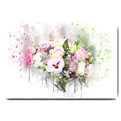 Flowers Bouquet Art Abstract Large Doormat  by Celenk