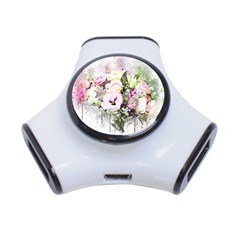 Flowers Bouquet Art Abstract 3-port Usb Hub by Celenk