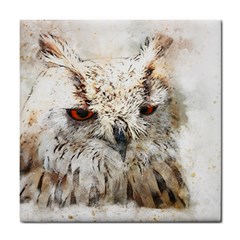 Bird Owl Animal Art Abstract Tile Coasters by Celenk