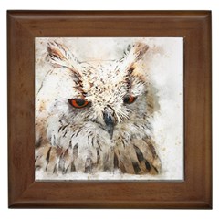 Bird Owl Animal Art Abstract Framed Tiles