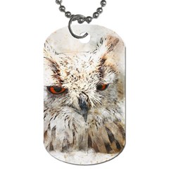 Bird Owl Animal Art Abstract Dog Tag (two Sides) by Celenk