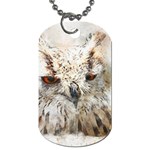 Bird Owl Animal Art Abstract Dog Tag (Two Sides) Back