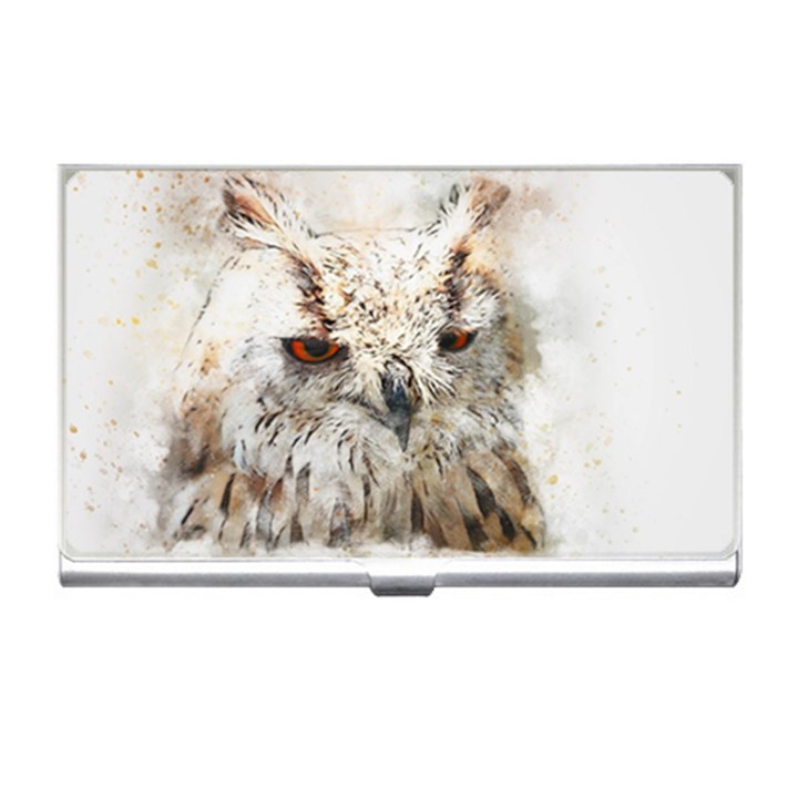 Bird Owl Animal Art Abstract Business Card Holders