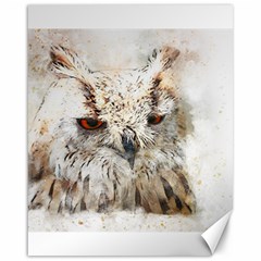 Bird Owl Animal Art Abstract Canvas 16  X 20   by Celenk