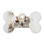 Bird Owl Animal Art Abstract Dog Tag Bone (Two Sides) Front