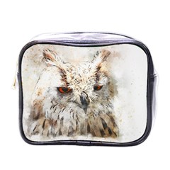 Bird Owl Animal Art Abstract Mini Toiletries Bags by Celenk