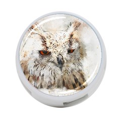 Bird Owl Animal Art Abstract 4-port Usb Hub (two Sides)  by Celenk