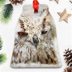 Bird Owl Animal Art Abstract Bell Ornament (Two Sides) Back