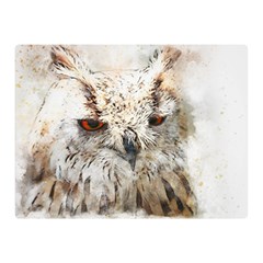 Bird Owl Animal Art Abstract Double Sided Flano Blanket (mini)  by Celenk