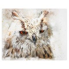 Bird Owl Animal Art Abstract Double Sided Flano Blanket (medium)  by Celenk