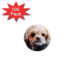 Dog Animal Pet Art Abstract 1  Mini Magnets (100 Pack)  by Celenk