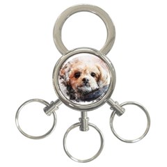 Dog Animal Pet Art Abstract 3-ring Key Chains by Celenk