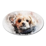 Dog Animal Pet Art Abstract Oval Magnet Front