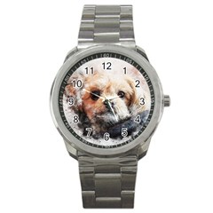 Dog Animal Pet Art Abstract Sport Metal Watch by Celenk