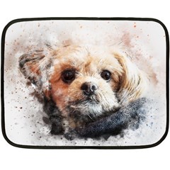 Dog Animal Pet Art Abstract Double Sided Fleece Blanket (mini)  by Celenk