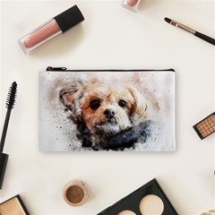 Dog Animal Pet Art Abstract Cosmetic Bag (small)  by Celenk