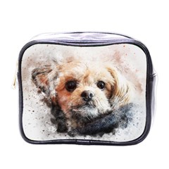 Dog Animal Pet Art Abstract Mini Toiletries Bags by Celenk