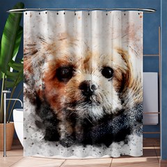 Dog Animal Pet Art Abstract Shower Curtain 60  X 72  (medium)  by Celenk