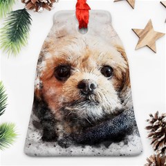 Dog Animal Pet Art Abstract Bell Ornament (two Sides) by Celenk