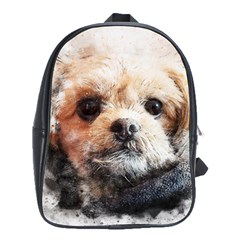 Dog Animal Pet Art Abstract School Bag (xl) by Celenk