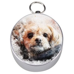 Dog Animal Pet Art Abstract Silver Compasses by Celenk