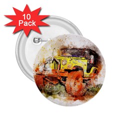 Car Old Car Fart Abstract 2 25  Buttons (10 Pack)  by Celenk