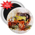 Car Old Car Fart Abstract 3  Magnets (10 pack)  Front