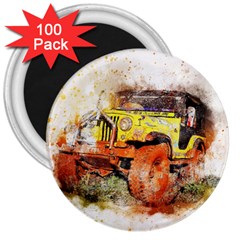 Car Old Car Fart Abstract 3  Magnets (100 Pack) by Celenk