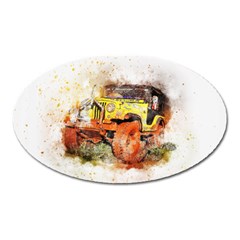 Car Old Car Fart Abstract Oval Magnet by Celenk