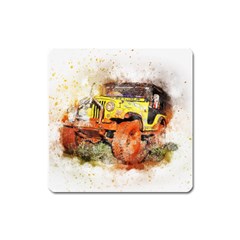 Car Old Car Fart Abstract Square Magnet by Celenk