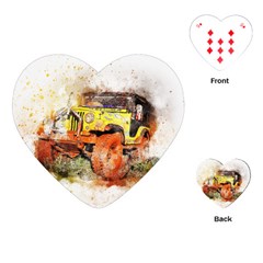 Car Old Car Fart Abstract Playing Cards (heart)  by Celenk