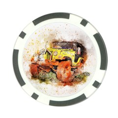 Car Old Car Fart Abstract Poker Chip Card Guard by Celenk