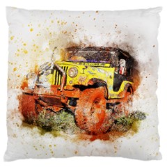 Car Old Car Fart Abstract Large Flano Cushion Case (one Side) by Celenk