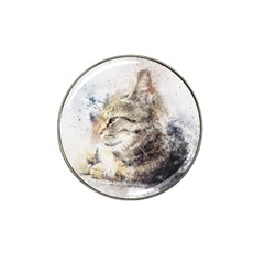 Cat Animal Art Abstract Watercolor Hat Clip Ball Marker by Celenk