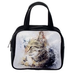 Cat Animal Art Abstract Watercolor Classic Handbags (one Side) by Celenk