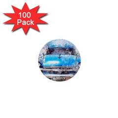 Car Old Car Art Abstract 1  Mini Buttons (100 Pack)  by Celenk