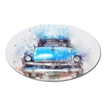 Car Old Car Art Abstract Oval Magnet Front