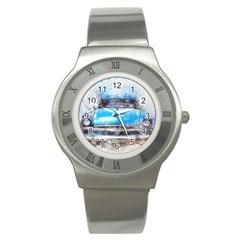 Car Old Car Art Abstract Stainless Steel Watch by Celenk