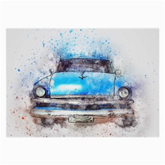 Car Old Car Art Abstract Large Glasses Cloth by Celenk